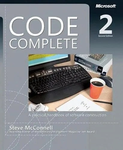 این تصویر جلد صفحه اول کتاب کد کامل (Code Complete) را نشان می دهد.