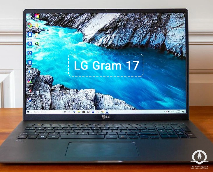 این تصویر لپ تاپ LG Gram 17 است.