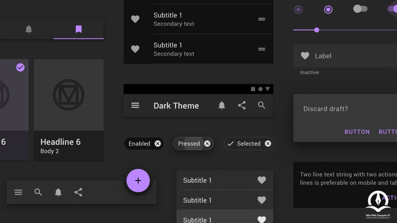 سبک طراحی رابط کاربری حالت تاریک یا Dark Mode UI