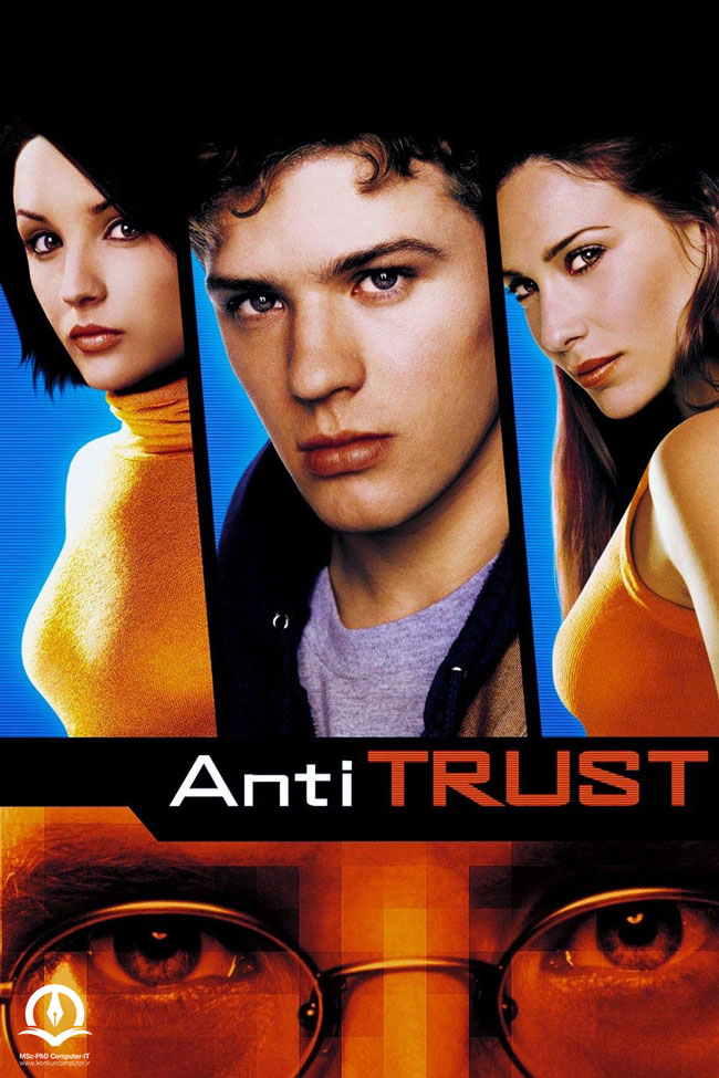 پوستر فیلم Antitrust تصویری از پوستر فیلم سینمایی ضد اعتماد در مورد برنامه نویسی کامپیوتر
