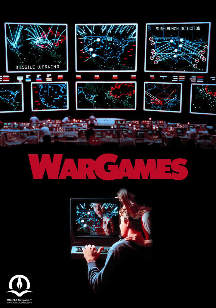 پوستر فیلم War Games تصویری از پوستر فیلم سینمایی بازی های جنگی در مورد برنامه نویسی کامپیوتر