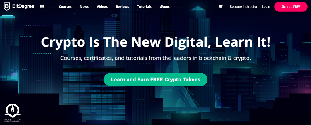 BitDegree صفحه اصلی وبسایت