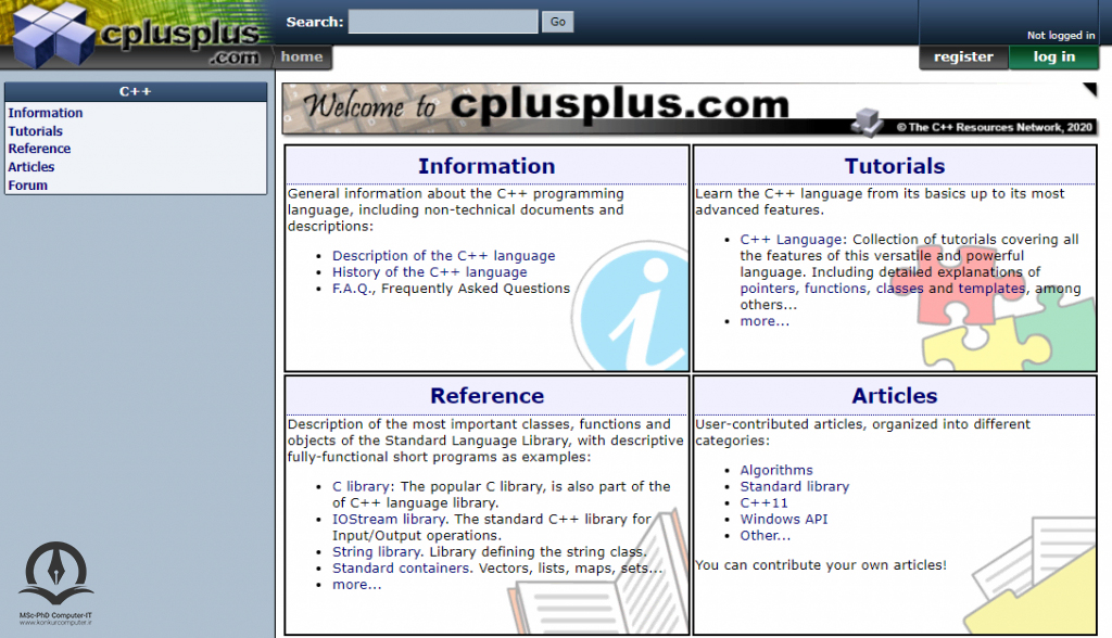 CPlusPlus صفحه اصلی وبسایت