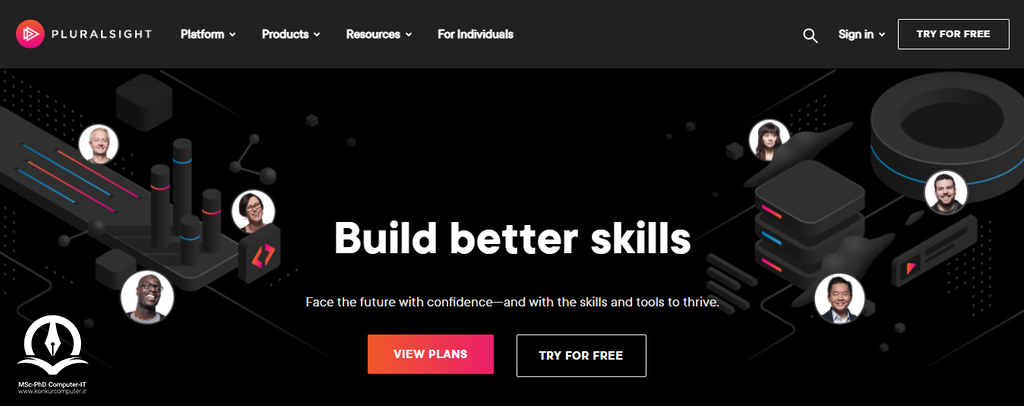 Pluralsight صفحه اصلی وبسایت