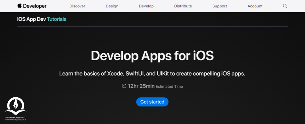 The iOS App Dev Tutorials صفحه اصلی وبسایت