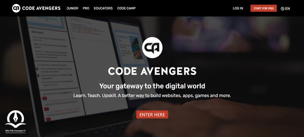 Code Avengers صفحه اصلی وبسایت