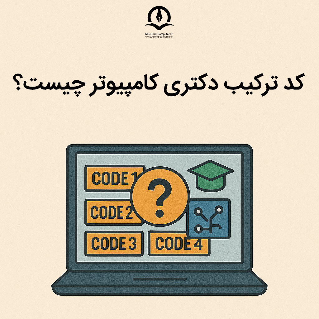 تصویر نمادین از کد ترکیب دکتری کامپیوتر