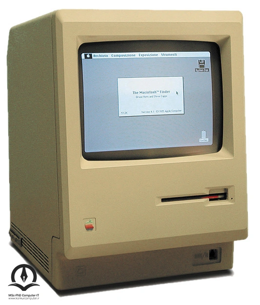 تصویر کامپیوتر اپل مکینتاش و معرفی آن از طریق استیو جابز