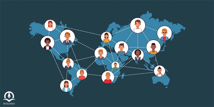ارتباط فریلنسرها از طریق شبکه های اجتماعی در سراسر جهان