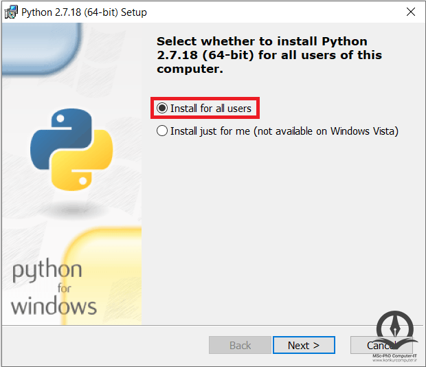 نصب پایتون نسخه 2 روی ویندوز