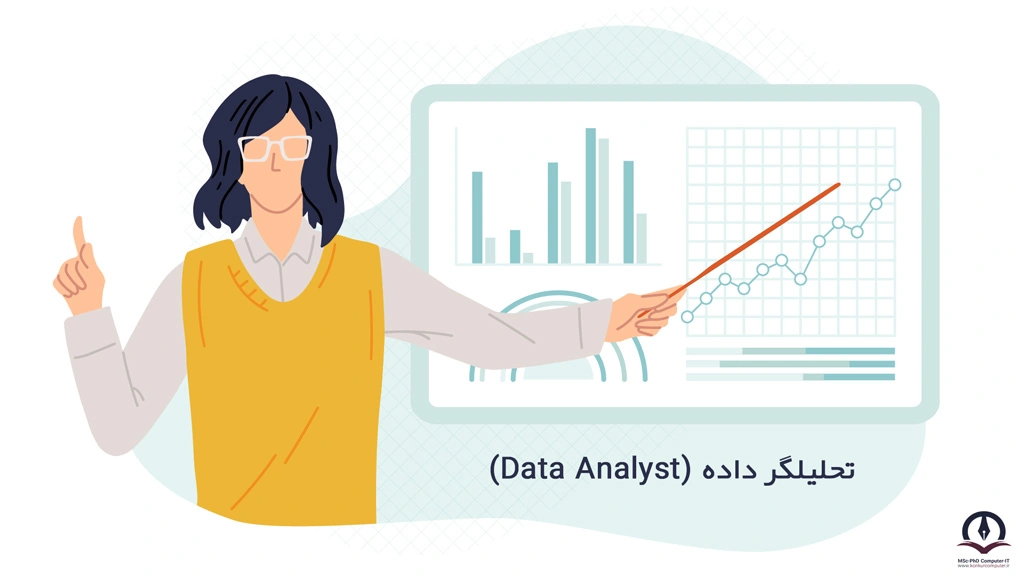 در این تصویر یک تحلیلگر داده نشان داده شده است.