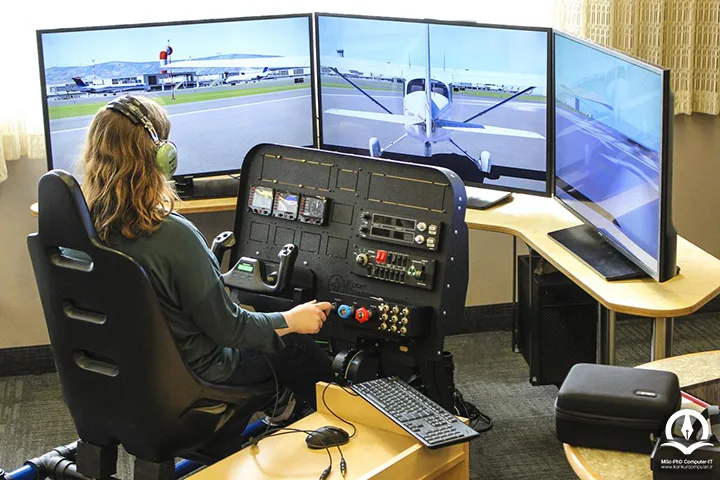 آموزش خلبانی از طریق شبیه سازی پرواز با کامپیوتر